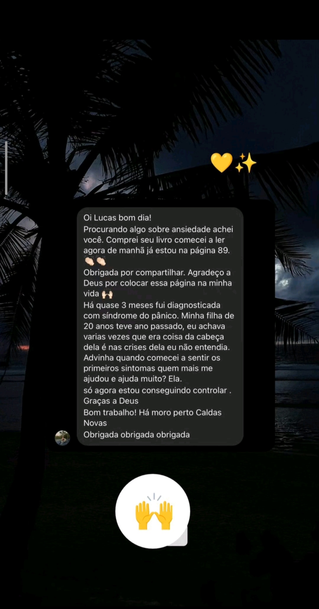 Print real de depoimento 2